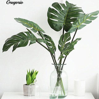 Gregorio 1Pc ประดิษฐ์ Monstera Cuban Royal ใบปาล์มต้นไม้ต้นประดับบ้าน