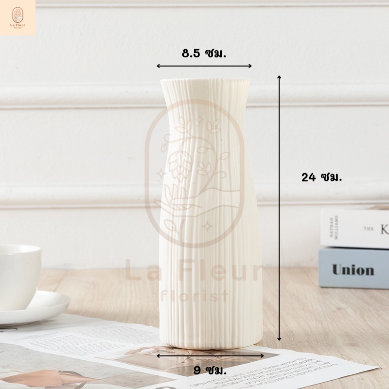 แจกันพลาสติกใส่ดอกไม้ รุ่น JA สำหรับดอกไม้ปลอม แบบมินิมอล minimal ตกแต่งบ้าน โต๊ะอาหาร และตกแต่งห้องต่างๆ - รูปที่ 4