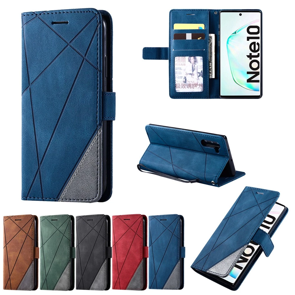 เคส Case for Samsung Galaxy Note 10 20 S22 Ultra S26 S10 Lite S25 S24 Plus S20 FE A50 A50s A30s Flip Cover Cute PU Leather Magnetic Close Wallet Phone Case Hand Strap with Card Slot เคสเคสโทรศัพท์หนังฝาพับพร้อมช่องใส่บัตรสําหรับ