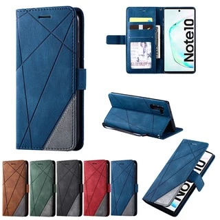 เคส Case for Samsung Galaxy Note 10 20 S22 Ultra S26 S10 Lite S25 S24 Plus S20 FE A50 A50s A30s Flip Cover Cute PU Leather Magnetic Close Wallet Phone Case Hand Strap with Card Slot เคสเคสโทรศัพท์หนังฝาพับพร้อมช่องใส่บัตรสําหรับ