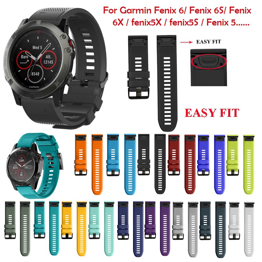 พร้อมส่ง!!! สายนาฬิกาข้อมือ ซิลิโคน สำหรับ Garmin Fenix 7 Strap , Fenix 7X , 7s , Fenix 6 / Fenix 6X