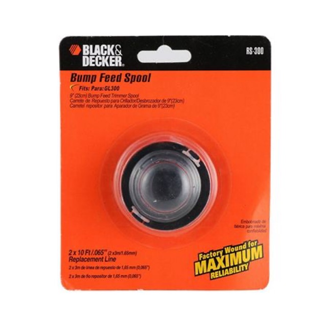 ตลับเส้นเอ็น BLACK&DECKER RS 300 2x3 ม./1.65 มม.