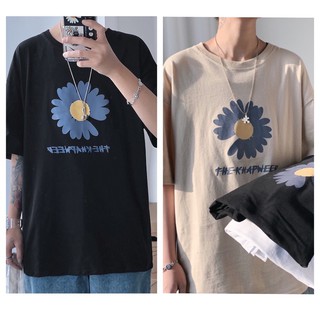 พร้อมส่ง 🔥เสื้อยืดโอเวอร์ไซส์ เสื้อยืดเกาหลี เสื้อยืดดอกเดซี่ เสื้อยืดผู้ชาย เสื้อยืดแฟชั่น 🌸🌼