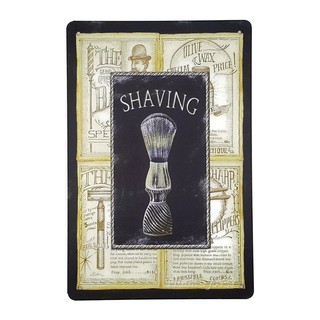 ป้ายสังกะสีวินเทจ Shaving, Barber, ขนาด 20x30 ซม.