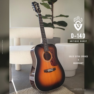 Guild D-140 "Antique Burst" กีตาร์โปร่งทรง Dreadnought สเปค All Solid (Sitka Spruce / Mahogany) I พร้อมกระเป๋า