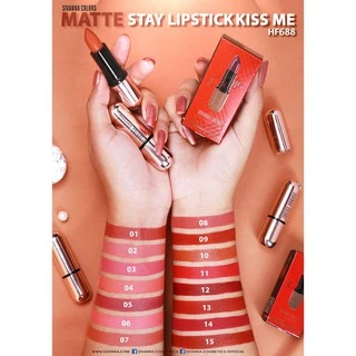 *ของแท้ Sivanna Colors Matte Stay Lipstick Kiss Me 4g HF688 ซีเวียน่า คิสมี ลิปสติก เนื้อแมท สิวันนา