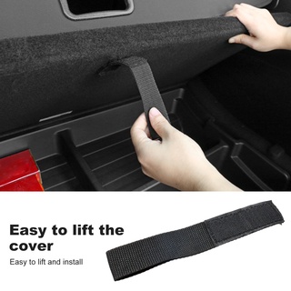 Tesla อุปกรณ์เสริมBlack For Tesla Model Y Rear Trunk Roe DrawString Oen Tail Box Cover Handle ull Stras Car Accessories