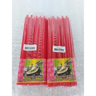 เทียนหอม หนักบาท เกรด AA แพ็คละ 10 แท่ง มีให้เลือก 4 สี
