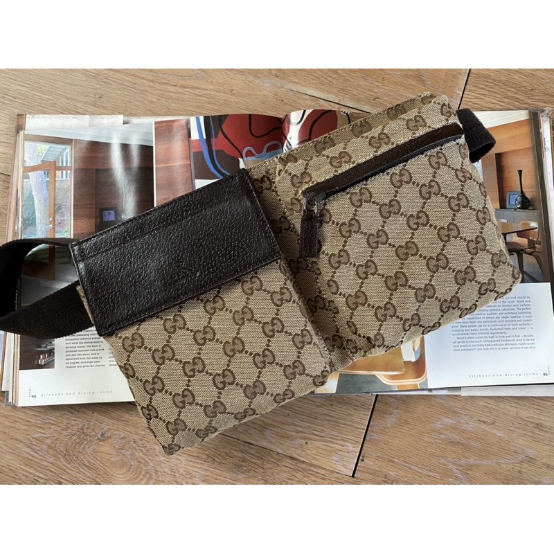 ของแท้💯 GUCCI Canvan Belt Bag