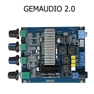 แอมป์จิ๋ว GEMAUDIO 2.0 ของแท้ บลูทูธ 5.0 กำลัง 2x50w สเตอริโอซ้ายและขวา  ชิป TP3116d2  แอมป์จิ๋ว 2.0 GEMAUDIO