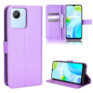 เคสโทรศัพท์มือถือหนัง ฝาพับ พร้อมช่องใส่บัตร สําหรับ Realme C30 RealmeC30 C 30 2022