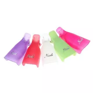 Monja ชุดคลิปหนีบเล็บ สําหรับล้างสีน้ำยาทาเล็บ 10 ชิ้น nail uv gel polish soak off removal clips
