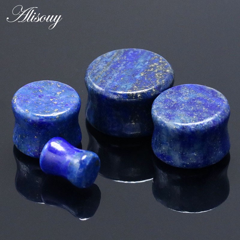 Alisouy 2PCS หินหูปลั๊กอุโมงค์หูวัดหูเจาะหู Stretchers รูปที่ 4