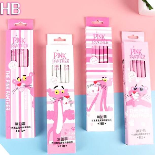 ดินสอHB พิ้งแพนเตอร์ แท่งละ 2 บาท ( สุ่มสีสุ่มลาย)ดินสอไม้ลายการ์ตูน ดินสอหัวยางลบ ดินสอแบบเรียน