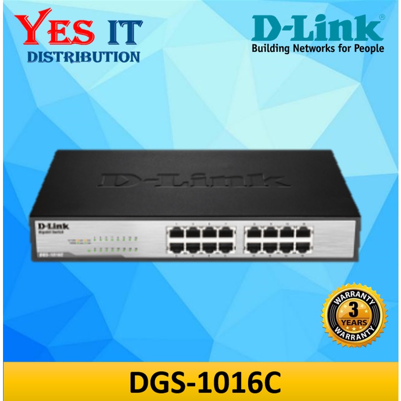 D-link DGS-1016C / DGS-1024C 16-PORT GIGABIT 10/100/1000 MBPS UNMANAGED SWITCH