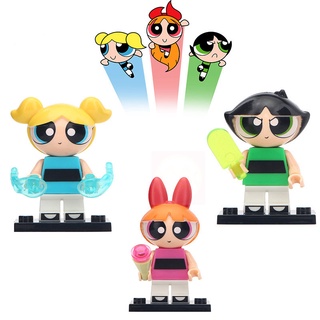 พร้อมส่ง ฟิกเกอร์การ์ตูน The Powerpuffs Girl Buttercup Bubbles Blossom ของขวัญคริสต์มาส ของเล่นสําหรับเด็ก