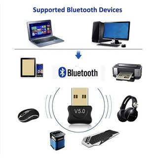 อะแดปเตอร์ USB Bluetooth 5.0 เครื่องส่งสัญญาณบลูทูธตัวรับสัญญาณ Bluetooth Dongle ไร้สาย USBอะแดปเตอร์สำหรับ PC notebook