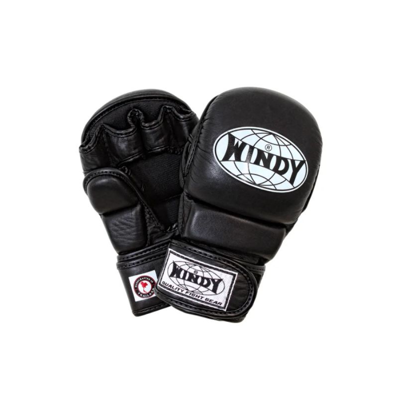 Windy Boxing Store 🥊 Windy MMA Sparring Gloves ถุงมือสำหรับต่อสู้ ถุงมือซ้อม MMA WFG7-BK