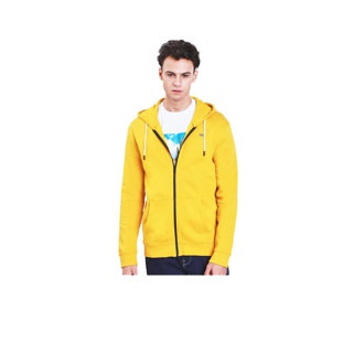 LEE เสื้อคลุมฮู้ดดี้มีซิป ทรงปกติ REGULAR FIT รุ่น LE L1007I11 สีเหลือง เสื้อคลุม เสื้อผ้า เสื้อผ้าผู้ชาย