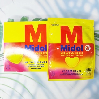 (Midol®) Heat Vibes for Menstrual Symptom 3.9 * 5.1 Up to 8 hr 6 Count แผ่นประคบร้อน ลดปวดประจำเดือน แผ่นแปะร้อน