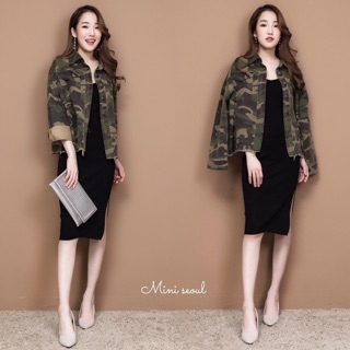 Camouflage Jacket Dress Set