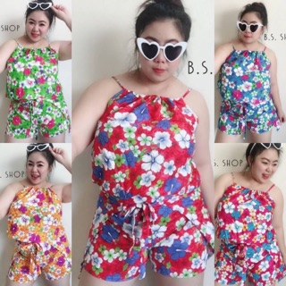 เสื้อแขนกุดจั้มเอว + กางเกง มี5สี