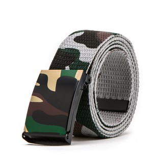 พร้อมส่ง belt shop เข็มขัด ผู้ชาย ลายทหาร Military Camo US Army Style Webbing Camouflage Automatic Canvas Trouser Belt