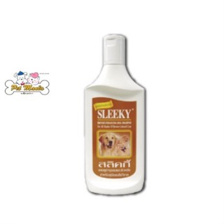 SLEEKY สลิคกี้ แชมพูบำรุงขนและผิวหนัง สำหรับสุนัขขนสีน้ำตาลทอง 175 CC.