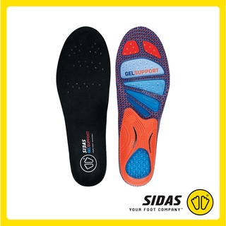 SIDAS Cushioning Gel Support V2 Insoles แผ่นพื้นรองเท้าวัสดุเจลลดแรงกระแทกและพลาสติกรับอุ้งเท้า