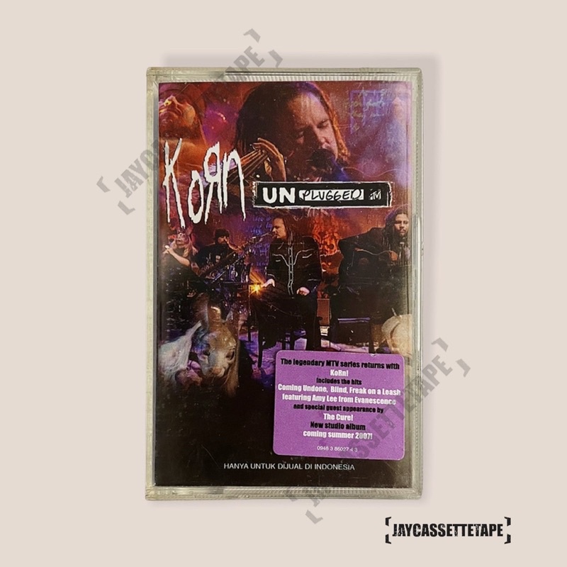 เทปเพลง เทปคาสเซ็ท Cassette Tape เทปเพลงสากล Korn อัลบั้ม : MTV Unplugged