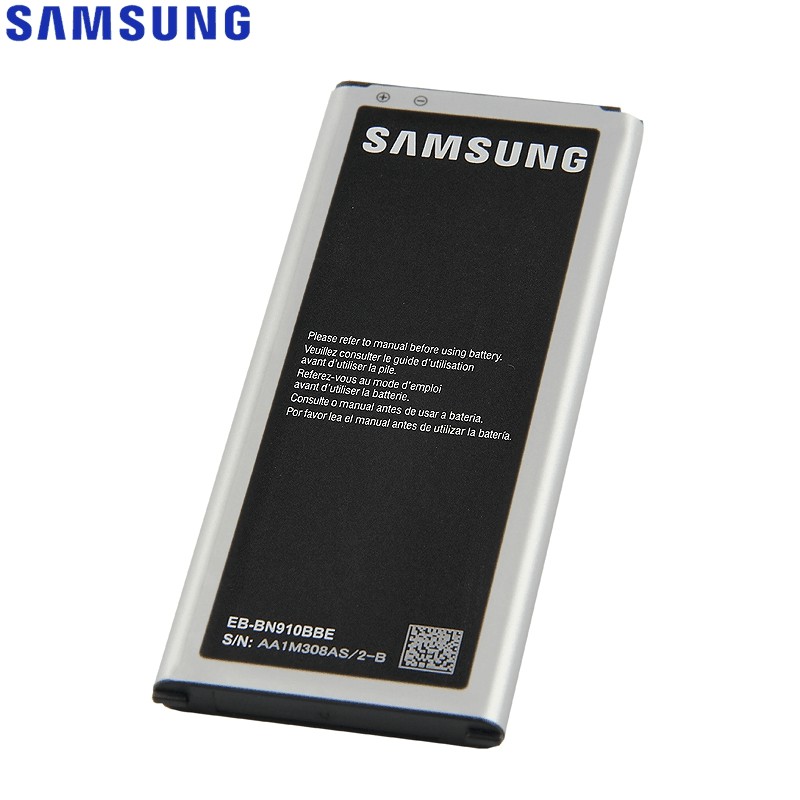 แบตเตอรี่ Samsung สำหรับ Galaxy NOTE4 N910a N910V N910C หมายเหตุ 4 N910u N910F N910H EB-BN910BBE EB-