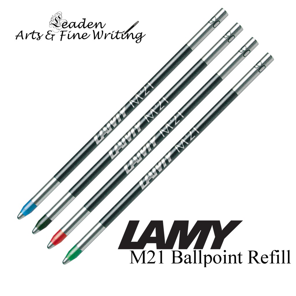 Leaden-AF Lamy M21 D1 Refill Ballpoint Refill สีดํา, น้ําเงิน, แดง หรือ เขียว