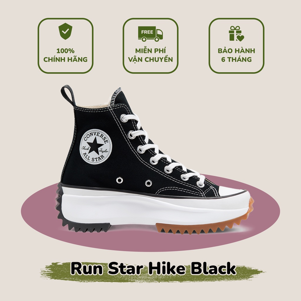 [ ของแท ้ ] Converse Run Star Hike Twisted Classic Foundational Canvas HIGH Shoes ( Hk-Dc )