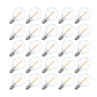 AC230V Globe LED G40 Bulb Lamp 25 Pack E12 Base Socket Holder IP44 Water Resistance Warm White for String Light Home Party Decoration Wedding