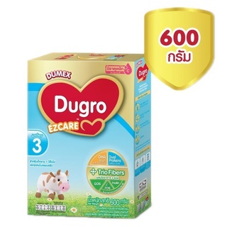 Dugro EZCARE ดูโกร อีแซดแคร์ สูตร 3 นมผงดัดแปลงสูตรต่อเนื่องสำหรับเด็ก 1 ปีขึ้นไป ขนาด 600 กรัม (1 กล่อง)