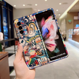 ใหม่ เคสโทรศัพท์มือถือ กันกระแทก ลายสัตว์น้อยน่ารัก สีฟ้า สําหรับ Samsung Galaxy Z Fold 4 Z Fold 3 Z Fold4 Z Fold4 4