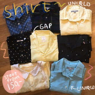 โละตู้เสื้อผ้า🌈 เสื้อเชิ้ตแขนยาว 👔 GAP, UNIQLO,.. เริ่มต้น50.-