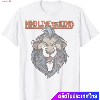 เสื้ เสื้อยืดแขนสั้น Disney Lion King Geometric Scar Long Live The King T-Shirt Popular T-shirtsS-5XL