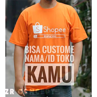 เสื้อยืดแขนสั้นพิมพ์ลายชื่อสําหรับร้านขายของ Shopee