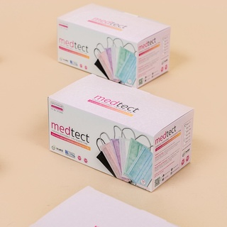 Medtect หน้ากากอนามัยทางการแพทย์กรอง 3 ชั้น คละสี 5 สี