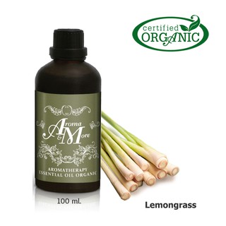 Aroma&amp;More  Lemongrass essential oil 100% Organic Thai -น้ำมันหอมระเหยตะไคร้บ้าน 100% ออร์แกนิค ไทย 100ML