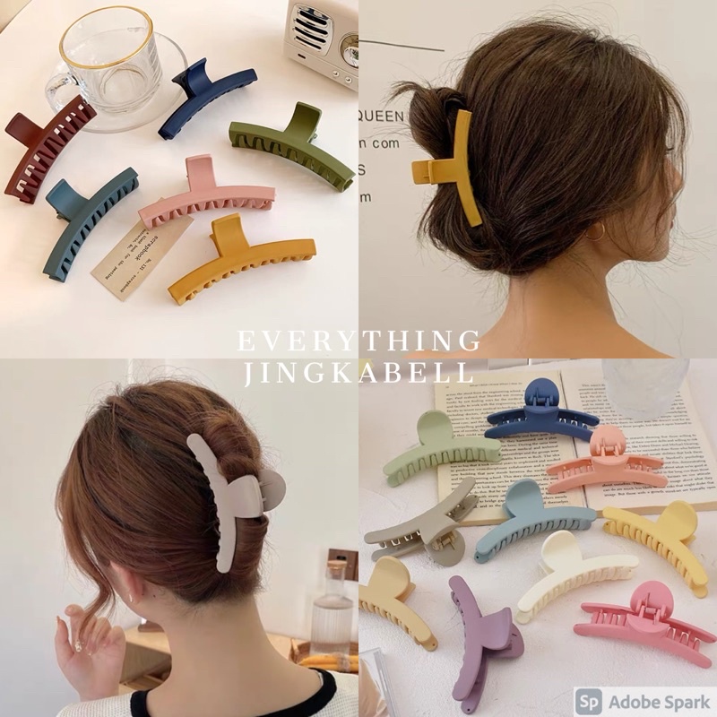 ใหม่ กิ๊บหนีบผมสีพาสเทลกำมะหยี่ 10 cm