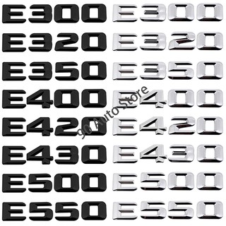 สติกเกอร์โลหะ รูปตัวอักษร ตัวเลข 3D E300 E320 E350 E400 E420 E430 E500 E550 สําหรับติดตกแต่งรถยนต์ Mercedes Benz