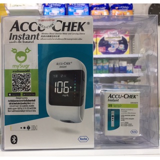 Accu Chek Instant เครื่องตรวจเบาหวาน เจาะน้ำตาล ฟรี! อุปกรณ์ครบเซต