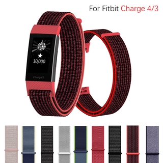 สายนาฬิกาข้อมือไนล่อนสําหรับ Fitbit Charge 4 3 สําหรับ Fitbit Charge 3/4 Watch Bands