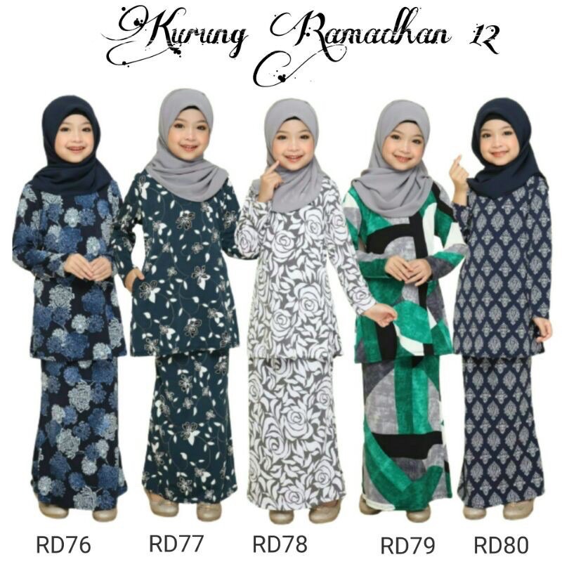 ชุดเด็ก Kurung Raudhah Kurung Dress 12.0 Kids By Najwa Hana