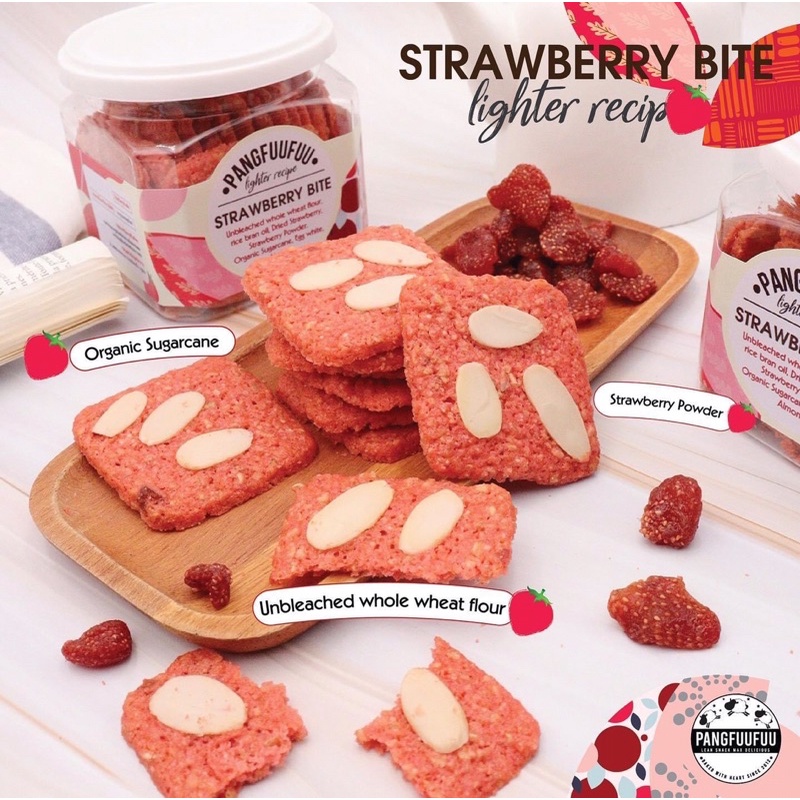 พร้อมส่ง Strawberry bites🍓 ❌gluten free❌ coffee ☕️ brownie Matcha Pangfuufuu แป้งฟูฟู crunchy cranbe