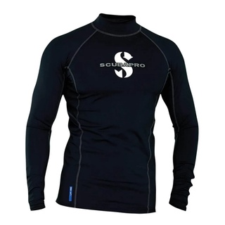 เสื้อดำน้ำแขนยาวผู้ชาย Scubapro Black T-Flex Rash Guard UPF 80 – Men