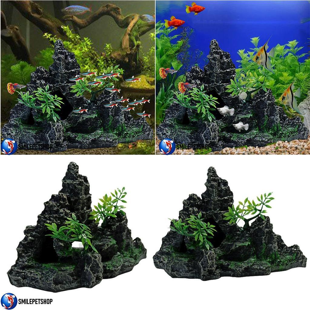 ภูเขาหินเรซินตกแต่งตู้ปลา(ภูเขาหิน วัสดุเรซิน สำหรับตกแต่งตู้ปลา ลวดลาย และสีสันสวยงาม เป็นธรรมชาติ ปลอดภัยต่อปลา) - รูปที่ 3