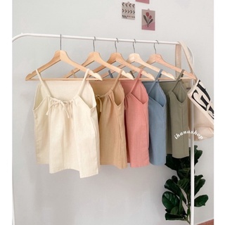 DAISY TOP 🧺🌼 พร้อมส่ง สายเดี่ยวผูกหลัง สายเดี่ยวรูดหลัง สายเดี่ยวโชว์หลัง สายเดี่ยวผูกโบว์